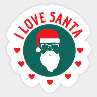 I Love Santa Claus - Merry Christmas Gift Sticker